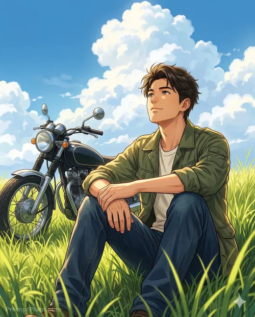 Horizon Bound, Anime AI artwork, made with Gemini