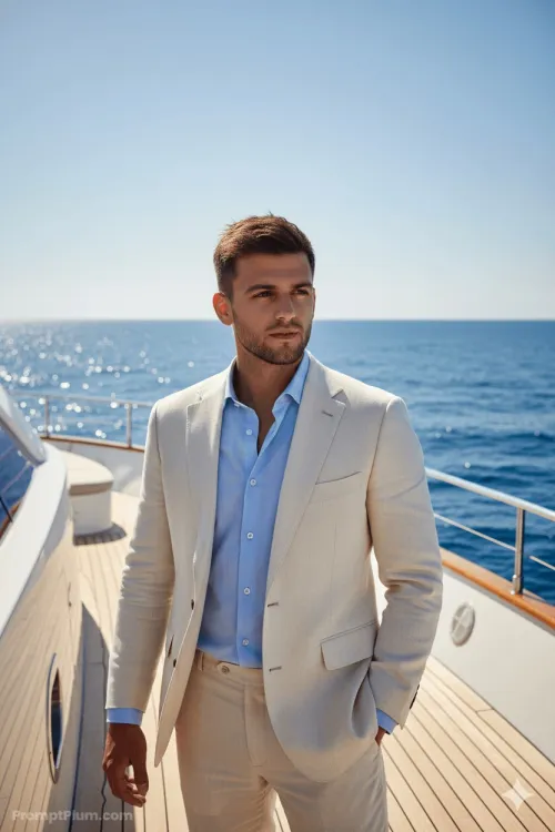 The Perfect Yacht Look, Travel AI artwork, made with Gemini