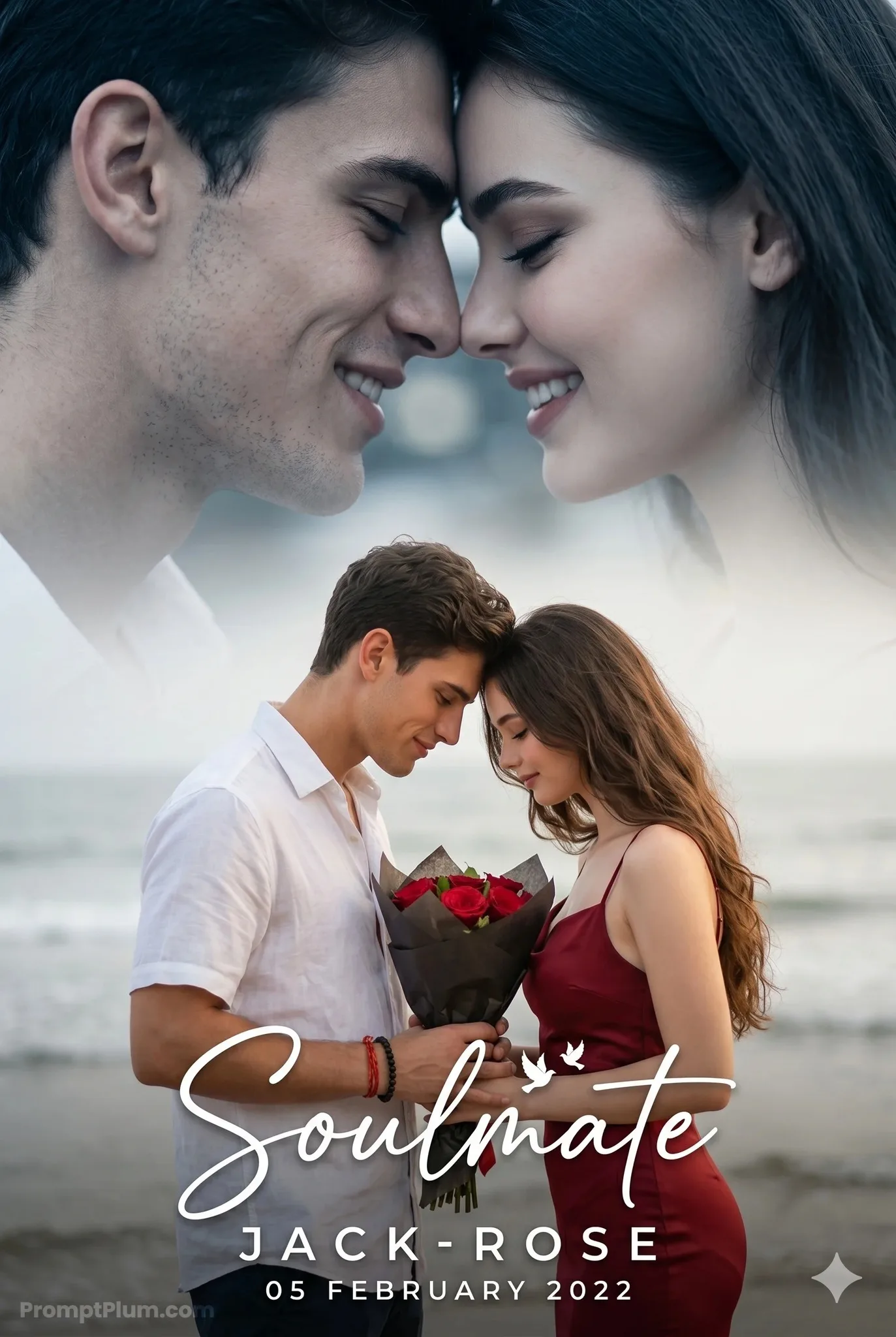Soulmate Horizon, Couple AI artwork, made with Gemini