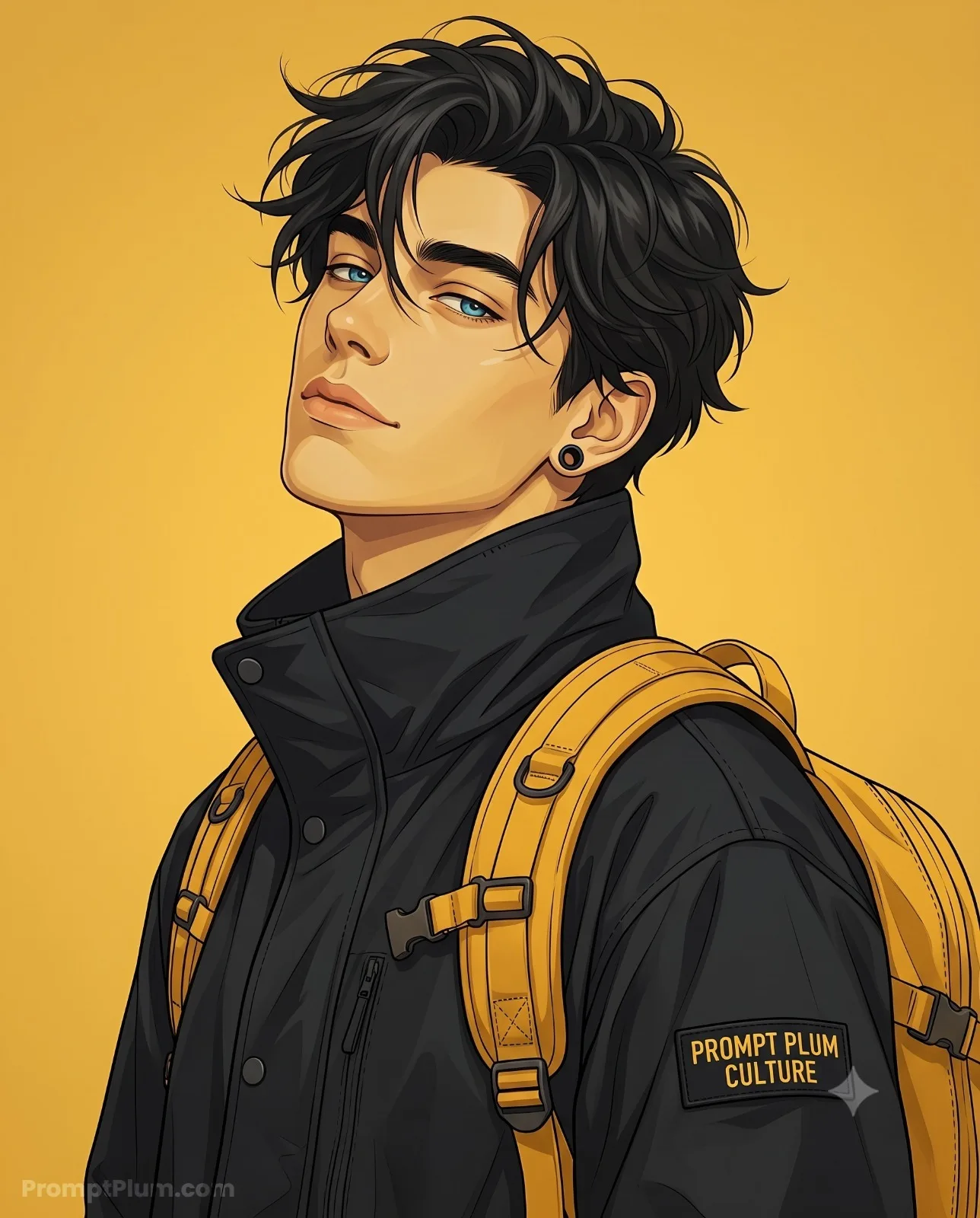 The Smirking Drifter, Anime AI artwork, made with Gemini