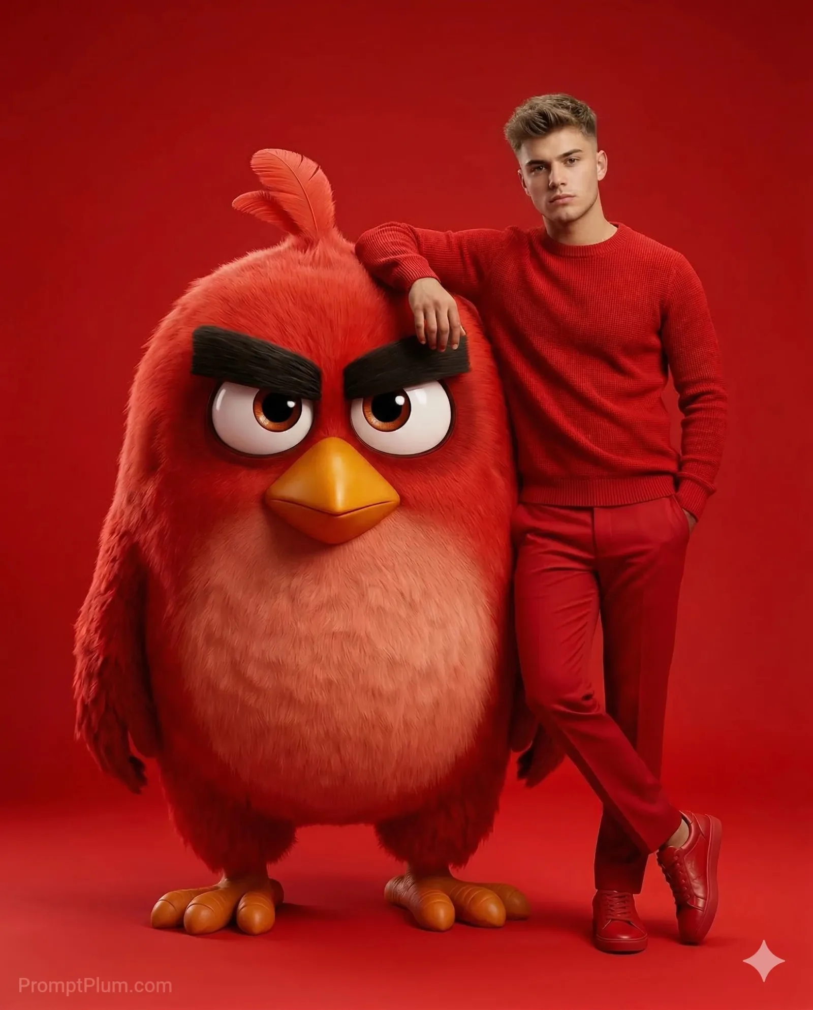 Seeing Red, Men's Style AI artwork, made with Gemini