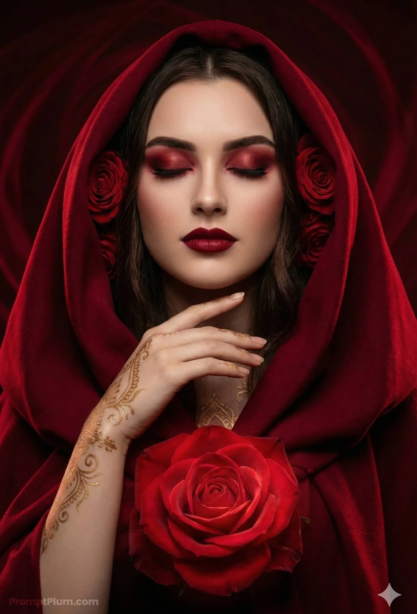 The Rose Oracle, Fantasy AI artwork, made with Gemini