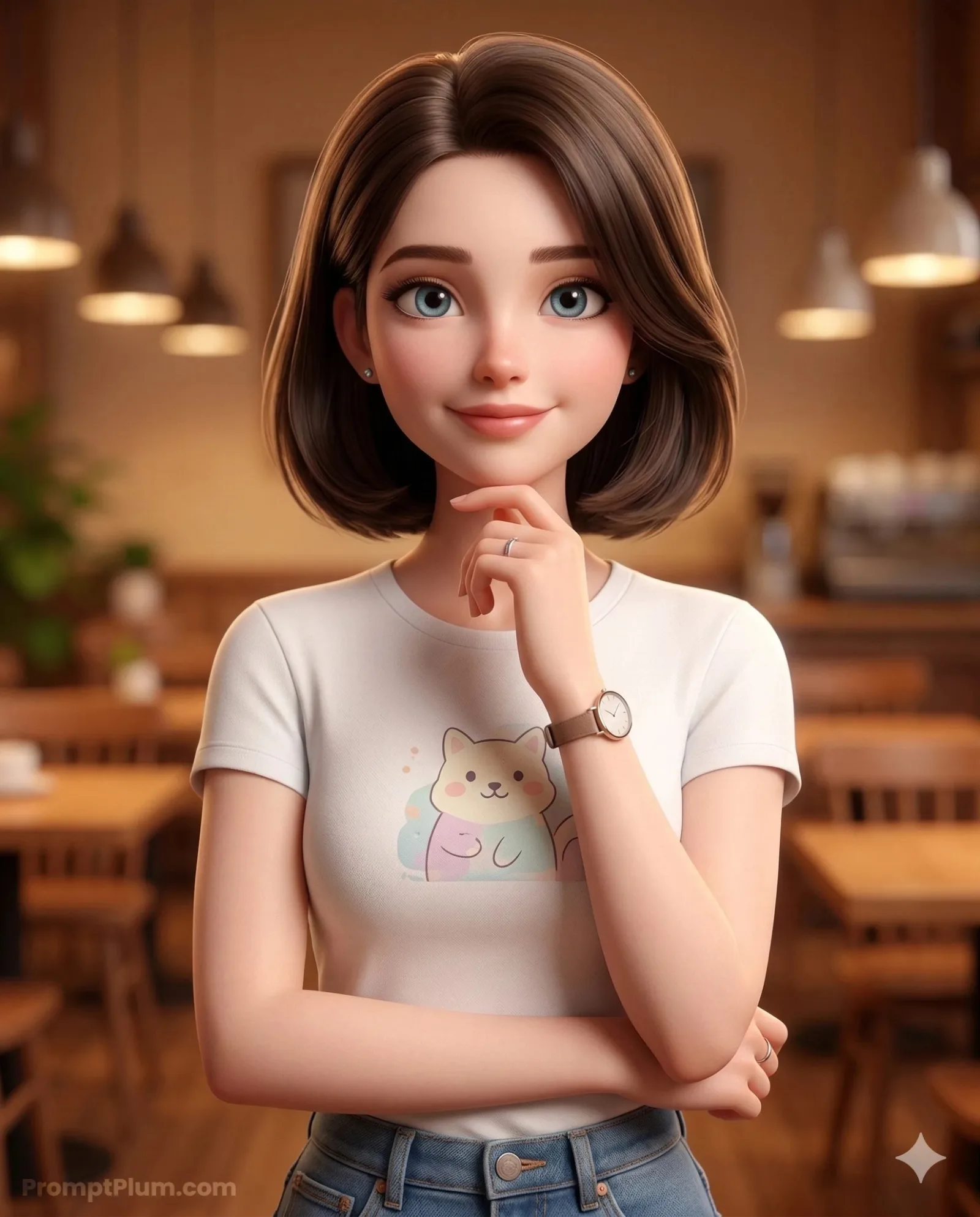 Pixel-Perfect Portrait, 3D Render AI artwork, made with Gemini