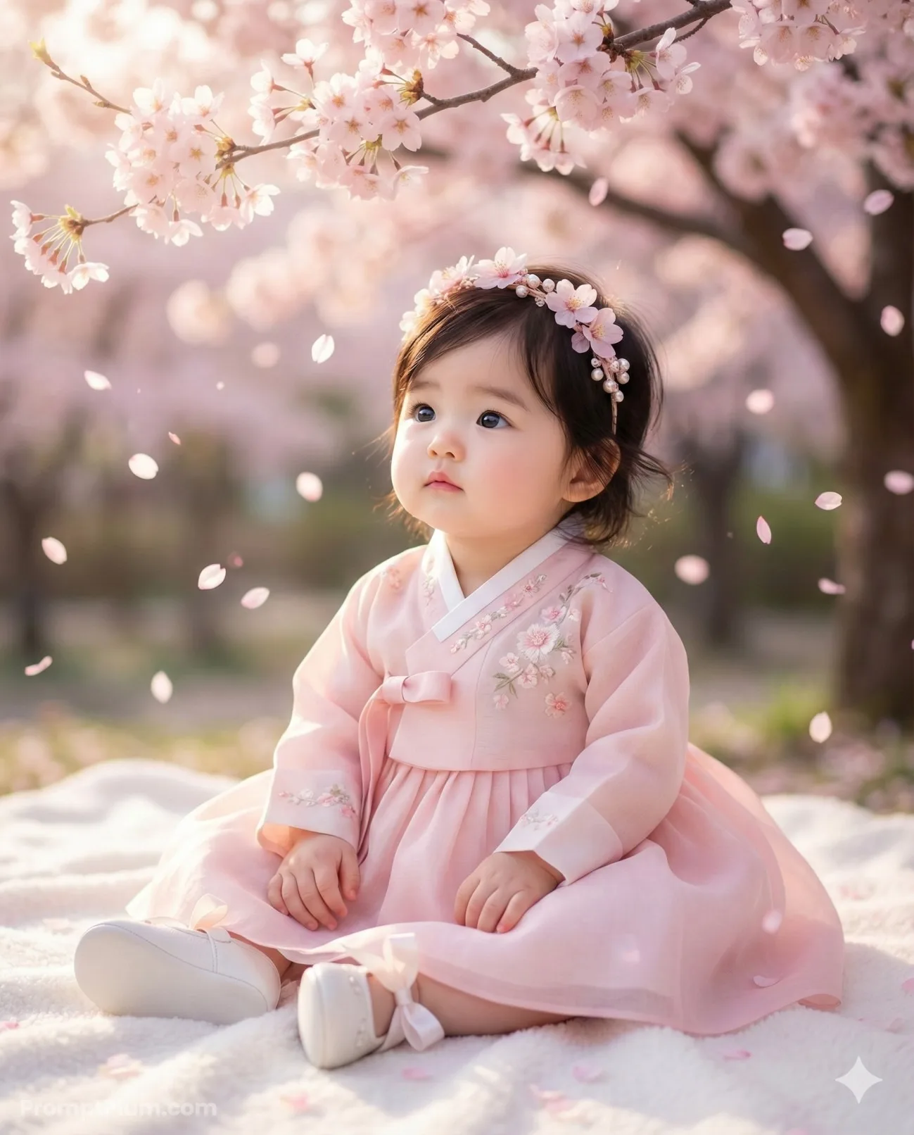Little Cherry Blossom, Nature AI artwork, made with Gemini