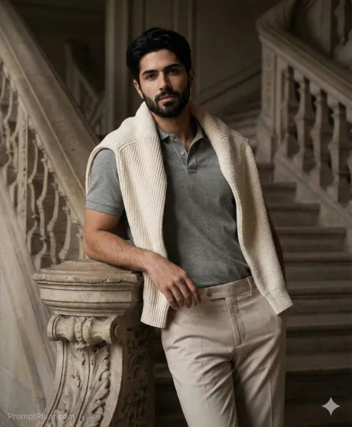 The Heirloom Staircase, Men's Style AI artwork, made with Gemini