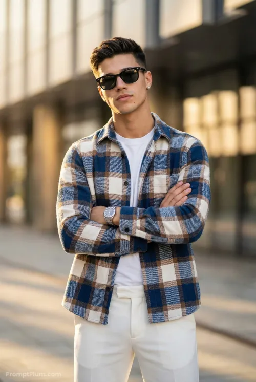 Urban Flannel Chic, Adventure AI artwork, made with Gemini