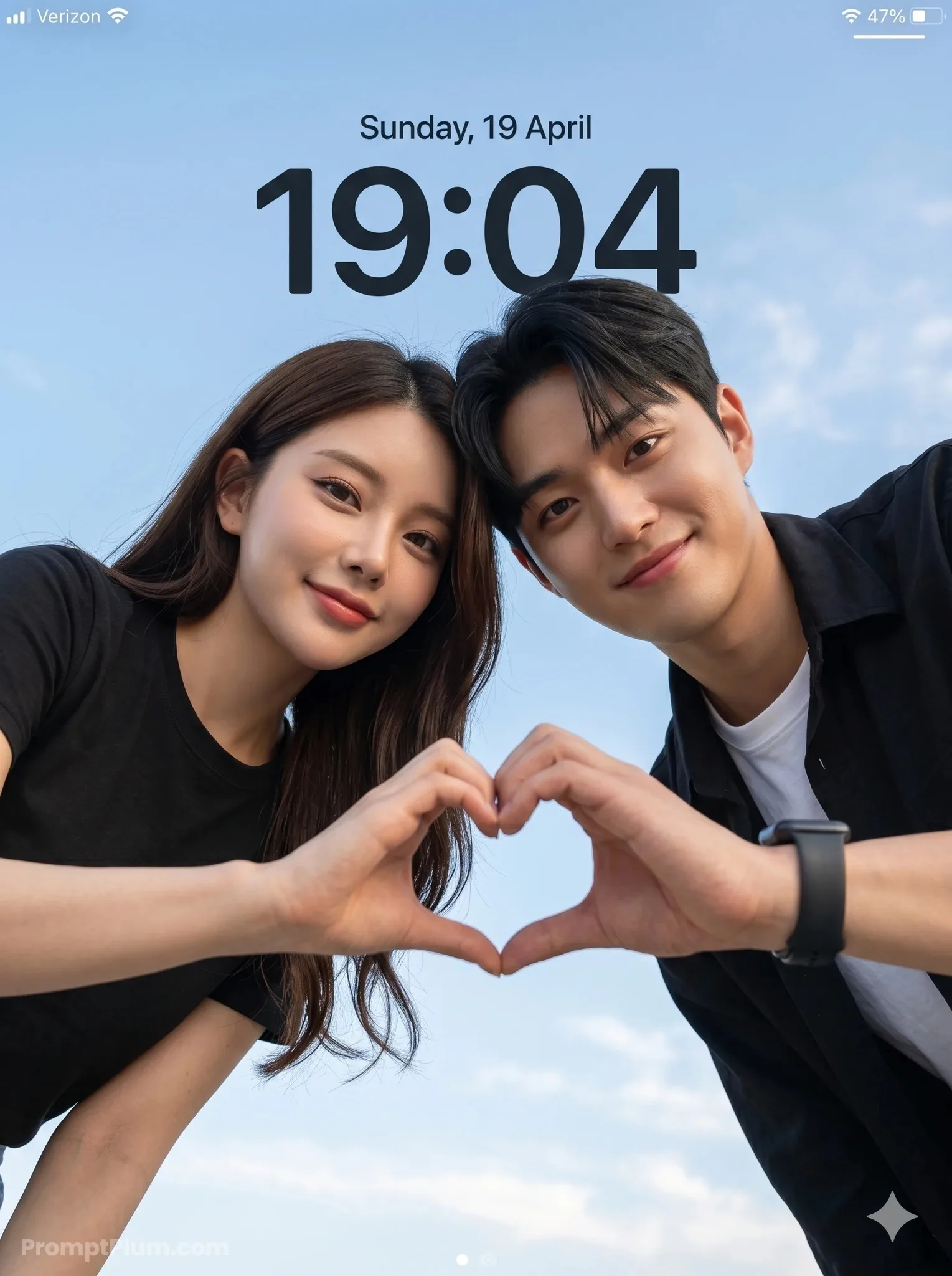 Skyward Couple, Couple AI artwork, made with Gemini
