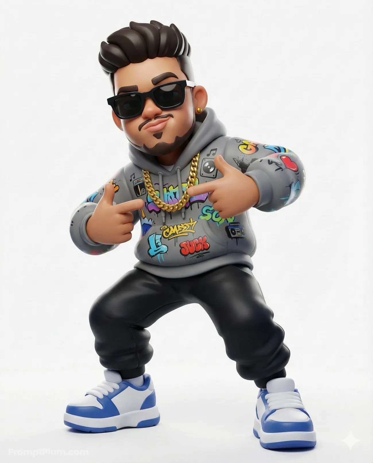 Swagger Loading, 3D Render AI artwork, made with Gemini