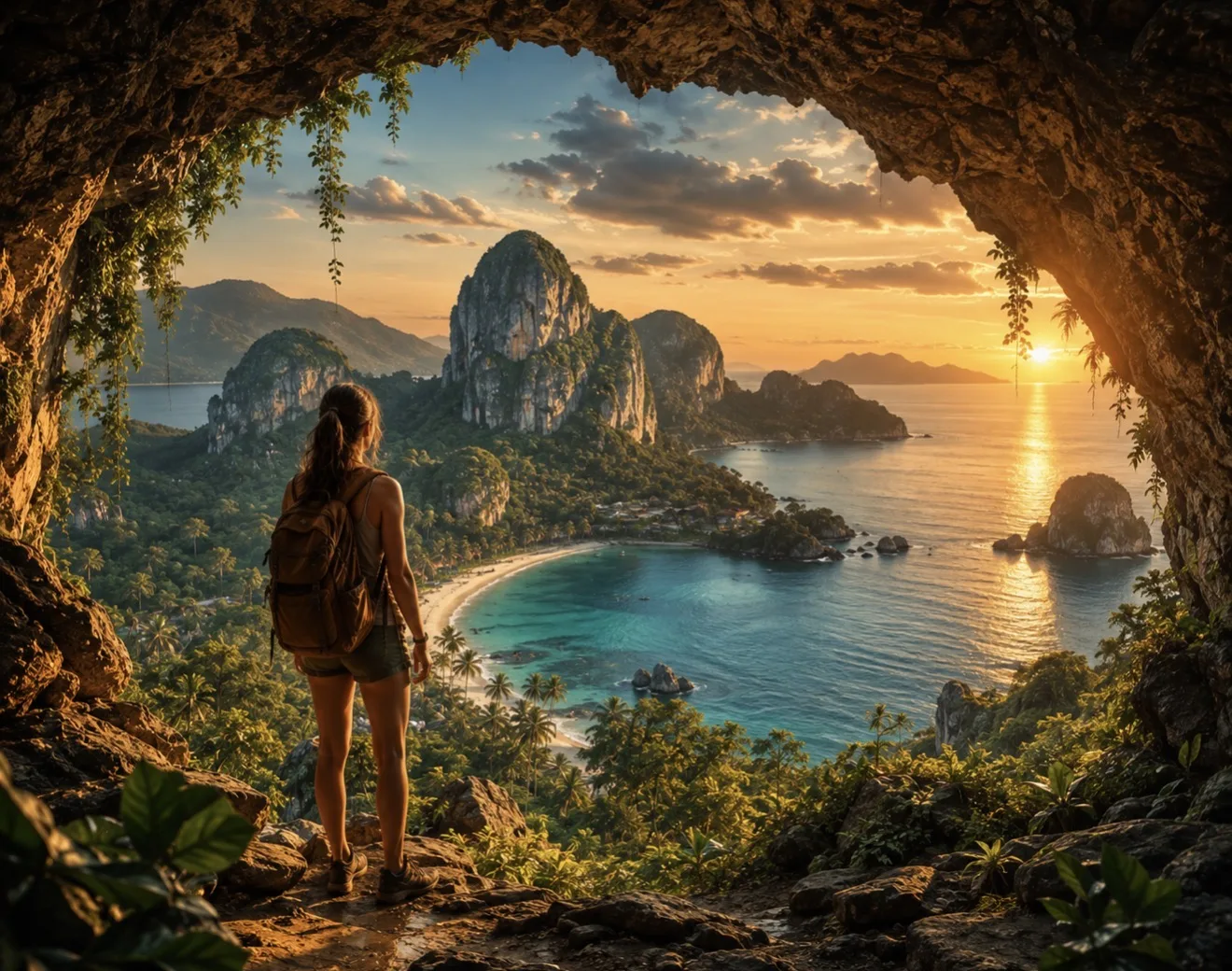 Hidden Tropical Paradise, Adventure AI artwork, made with Midjourney