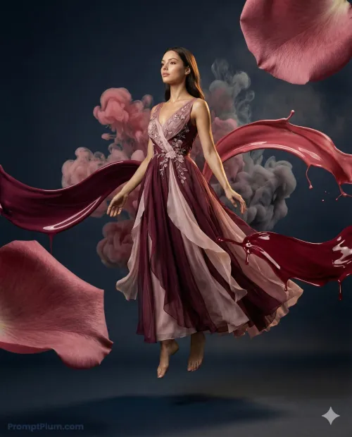 Fluidity in Motion, Fantasy AI artwork, made with Gemini