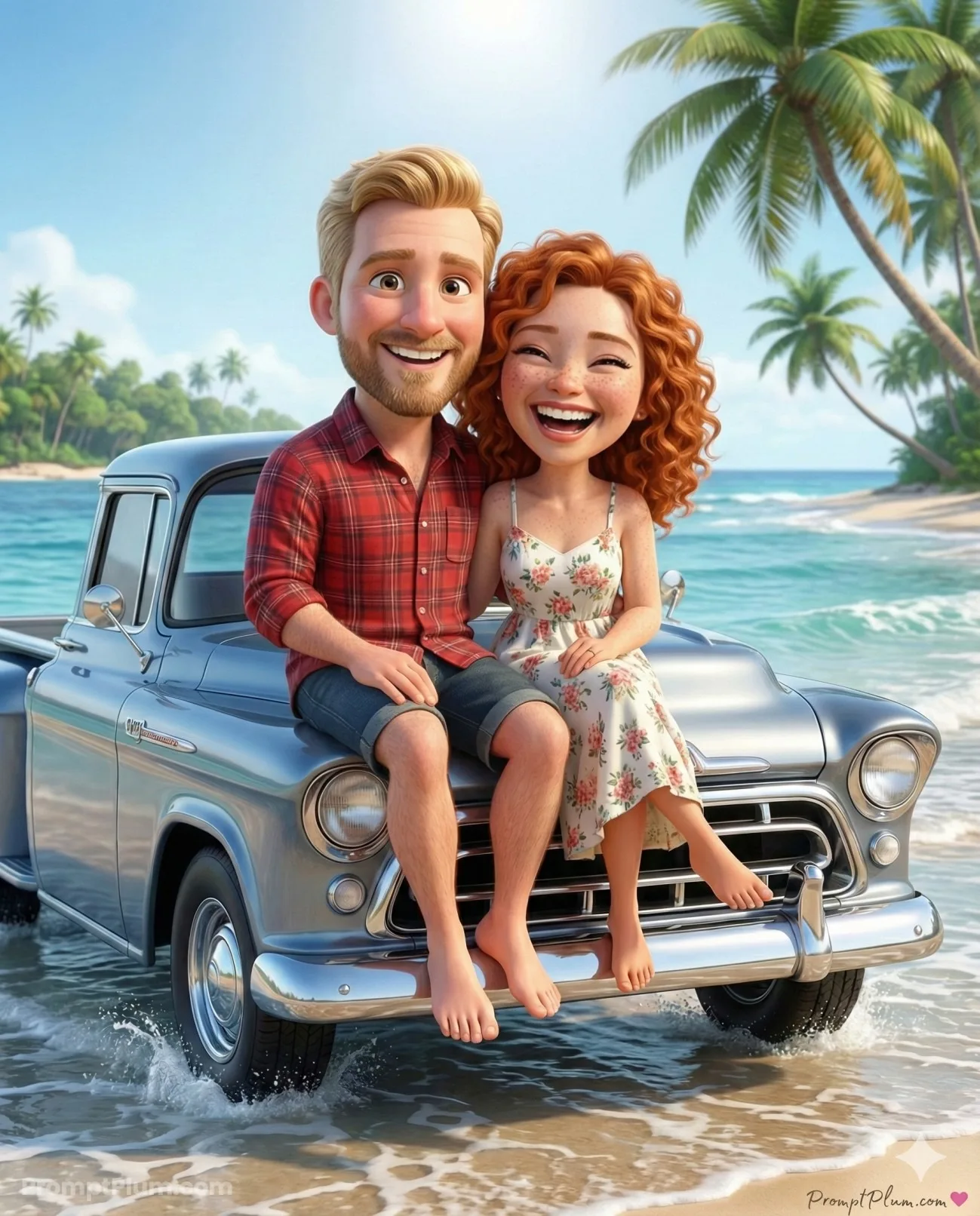 Vintage Beachside Vacation, Adventure AI artwork, made with Gemini