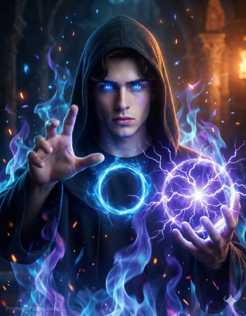 Master of Arcane Storms, Fantasy AI artwork, made with Gemini