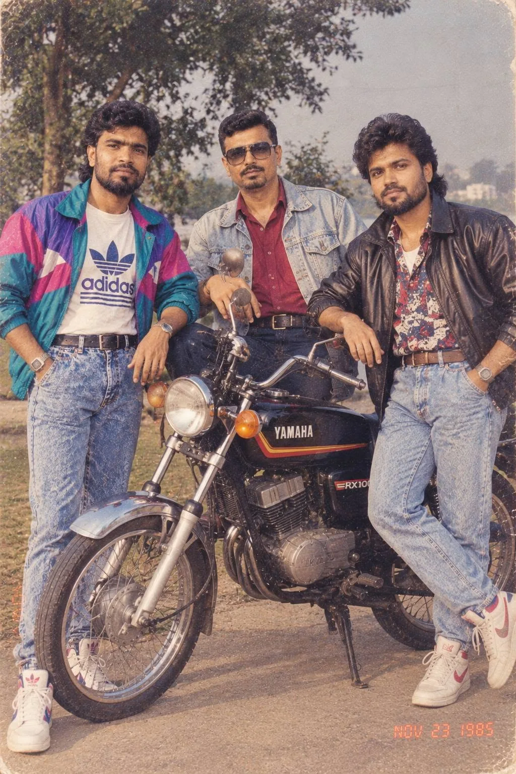 80s Look with friend, Cinematic AI artwork, made with ChatGPT
